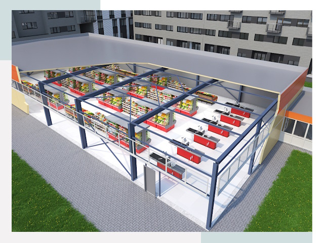 Строительство магазинов в Назарово от 617 руб. за м²