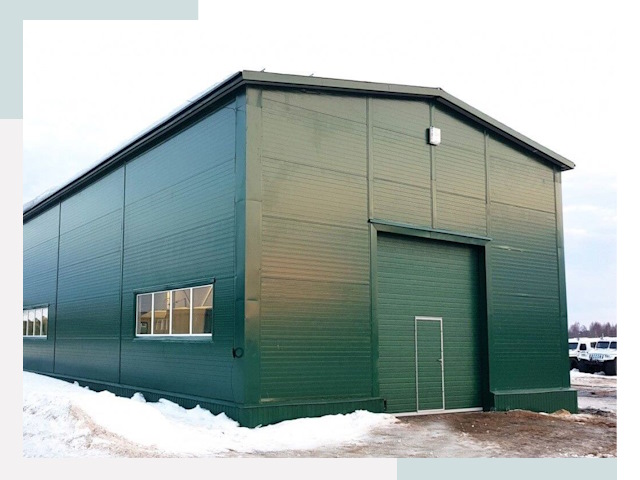 Двускатные ангары в Назарове