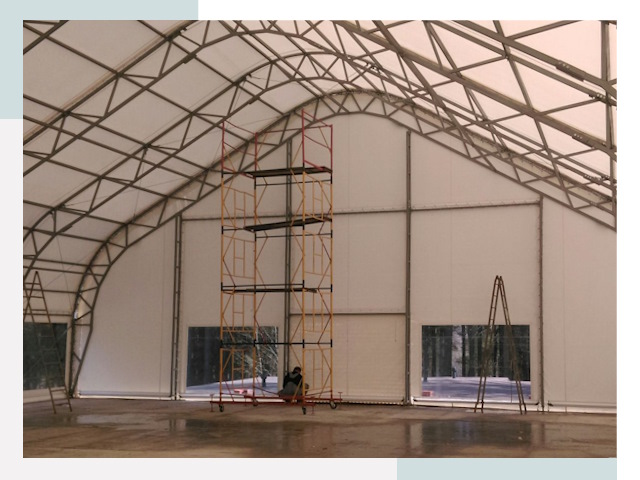 Шатровые ангары в Назарове