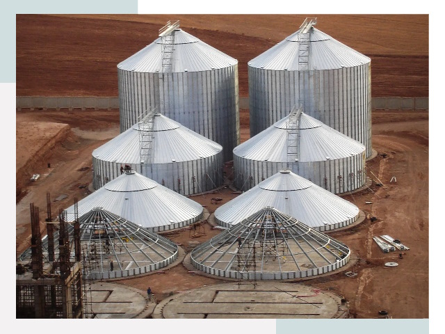 Строительство зерновых силосов в Назарове