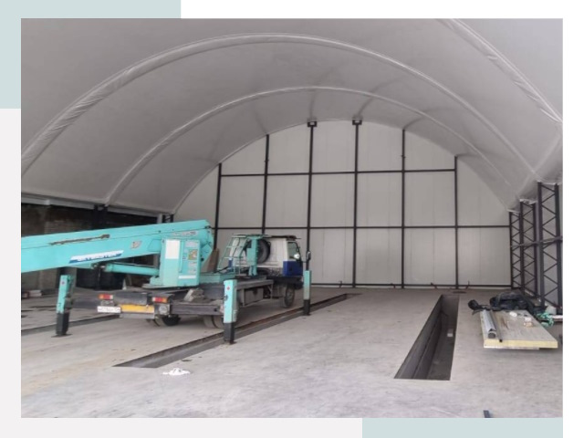 Внутреннее оснащение ангаров в Назарове