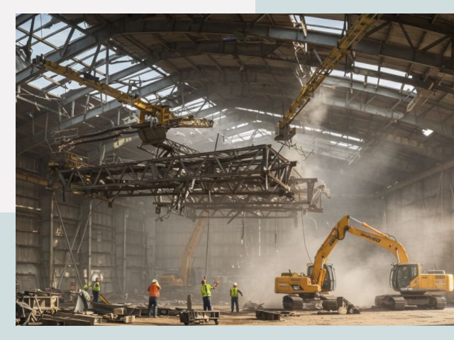 Демонтаж ангаров в Назарове от 617 руб. за м²