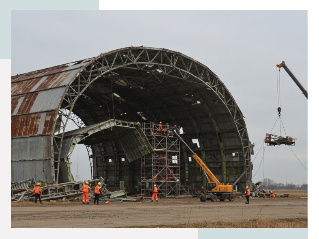 Демонтаж ангаров в Назарове