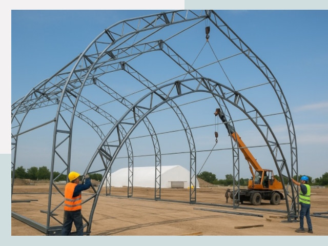 Монтаж ангаров в Назарове от 617 руб. - Надежно и быстро